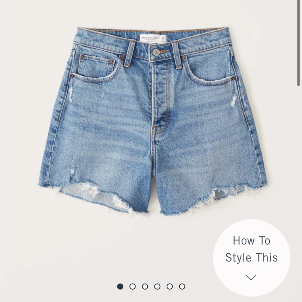 NWT Abercrombie The Dad Short High Rise